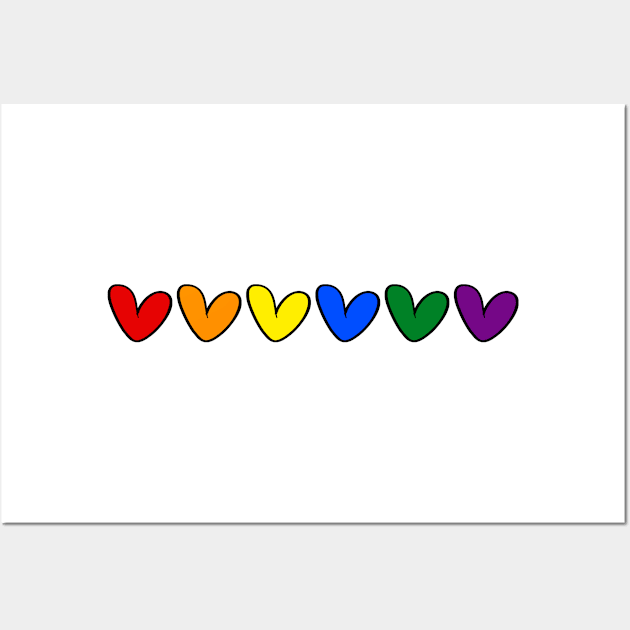 LGBT hearts flag Wall Art by artbypond